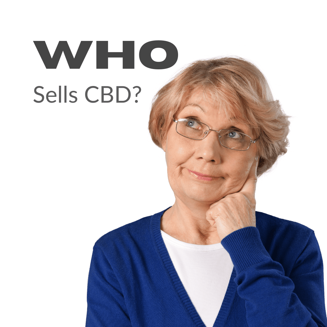 Who Sells CBD? a baby boomer woman thinking about who sells CBD