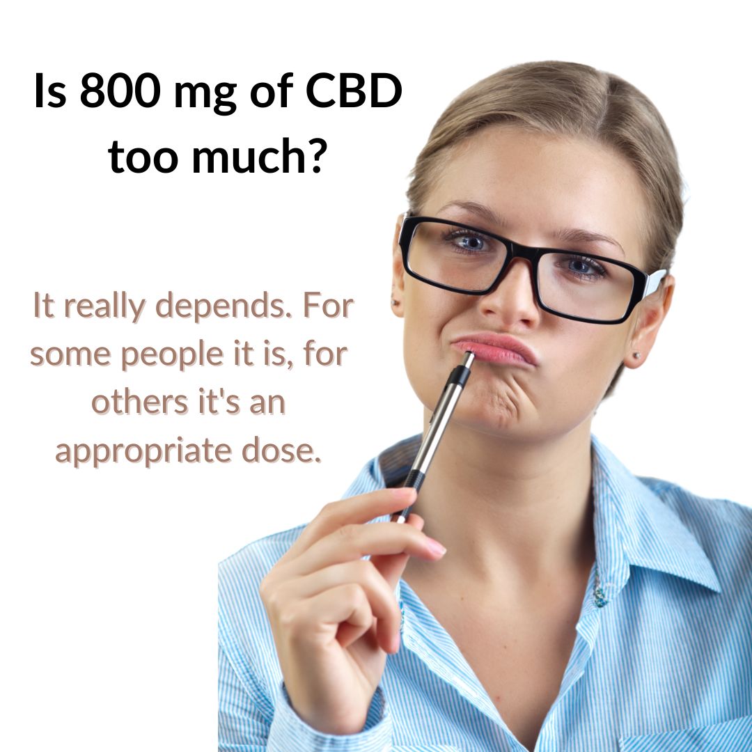 Is 800 mg of CBD too much?