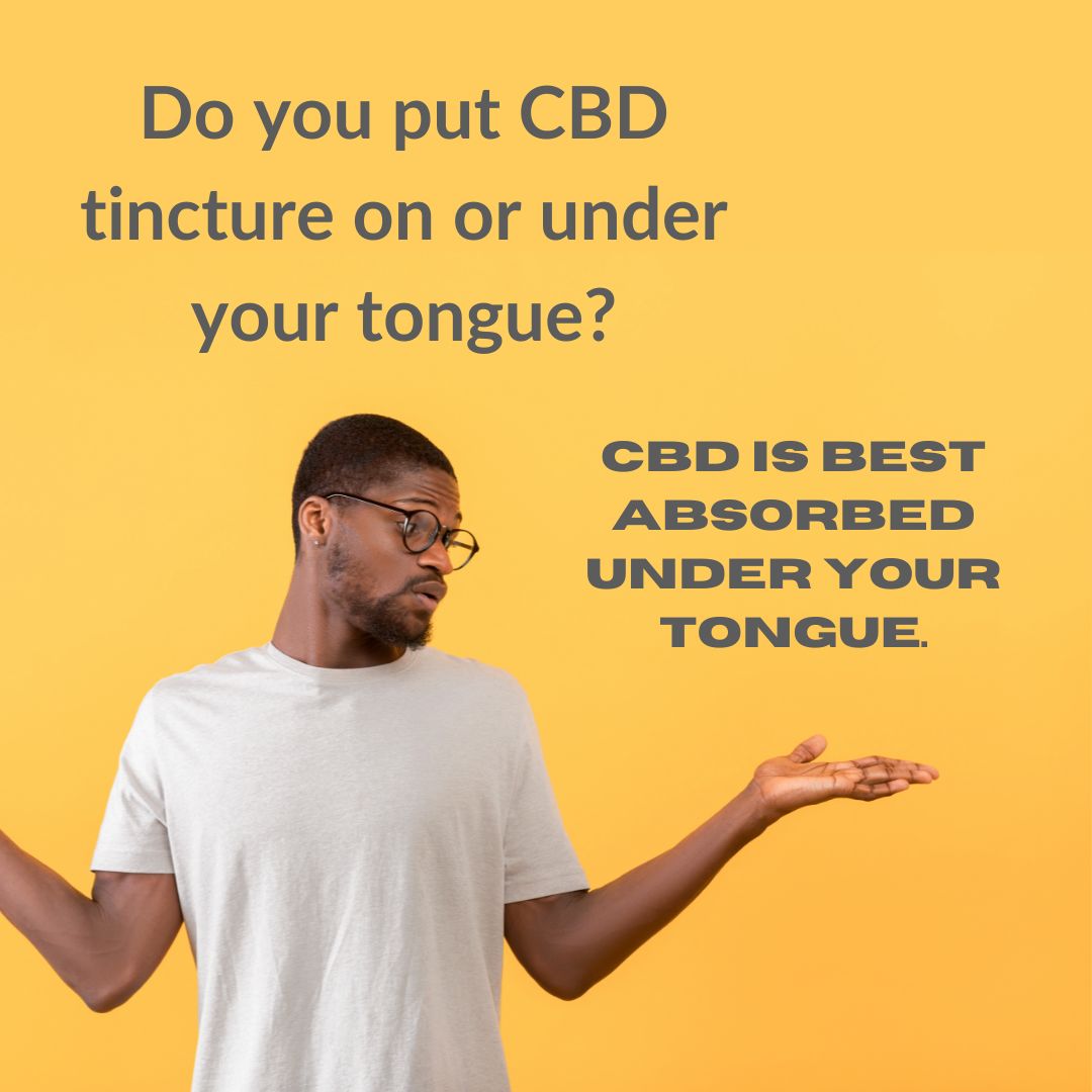 Do you put CBD tincture on or under your tongue?
