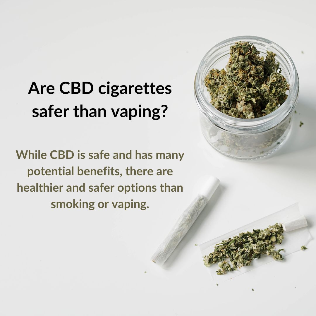 Featured image for “Are CBD cigarettes safer than vaping?”