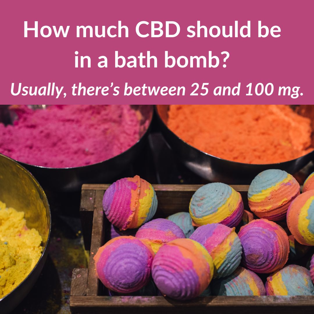 How much CBD should be in a bath bomb?